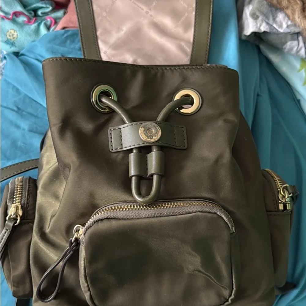 Michael Kors Dark Green Backpack - Picture 3 of 5